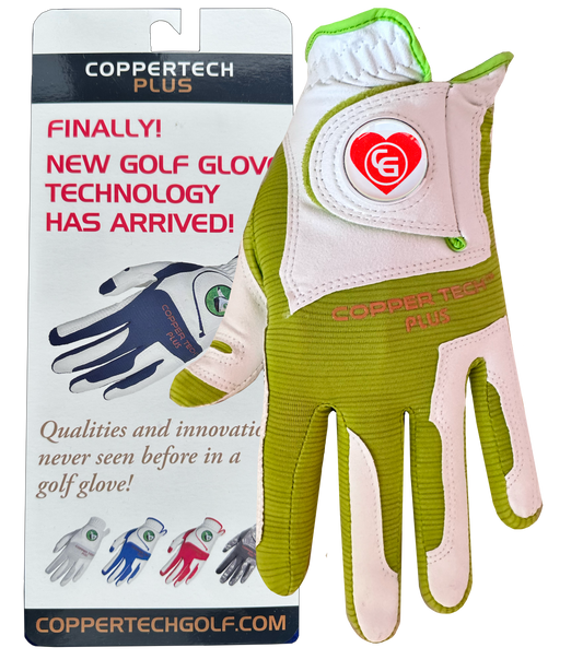 'Love to Glove You' Special White/Lime Coppertech Plus Glove
