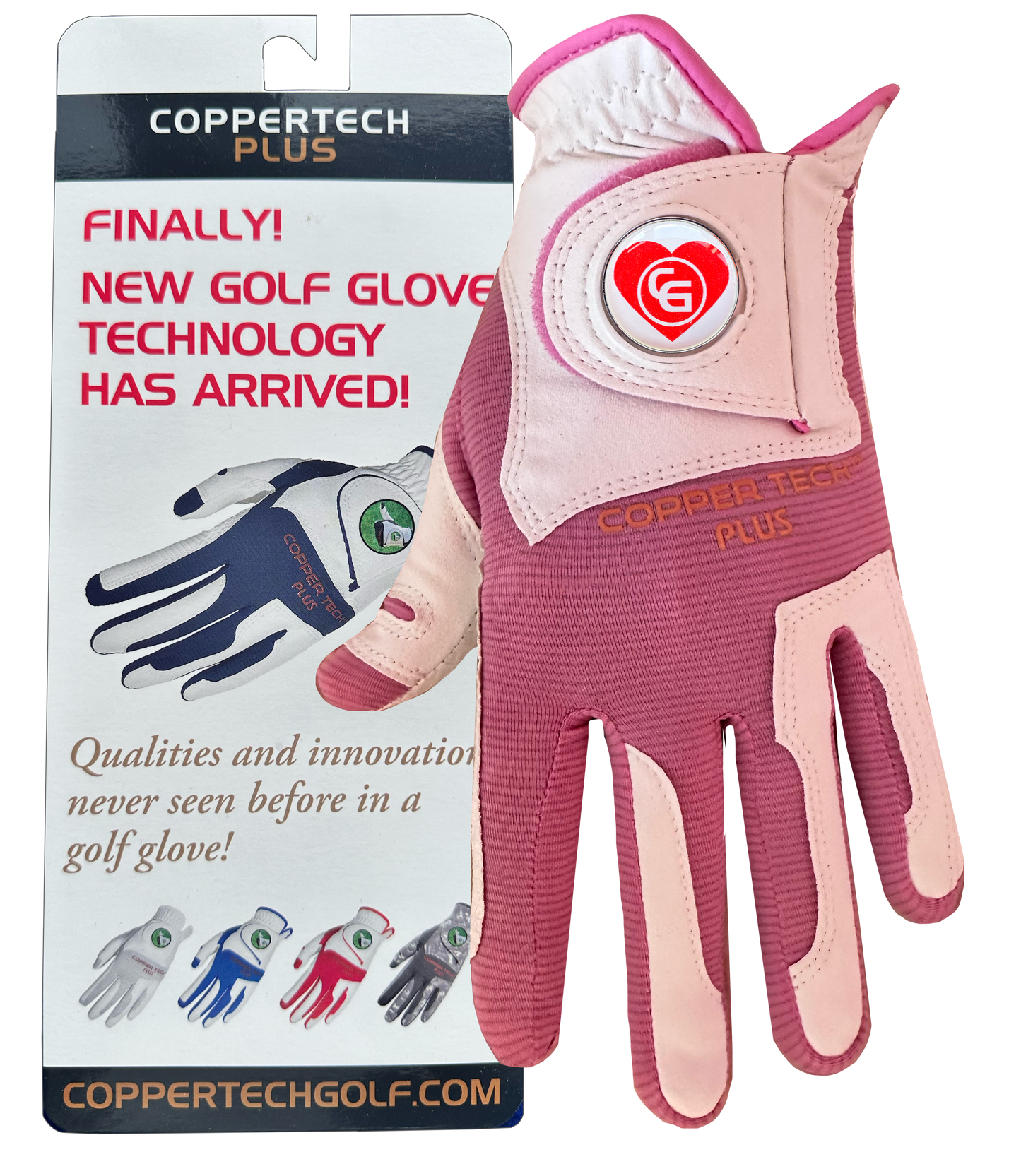 'Love to Glove You' Special White/Pink Coppertech Plus Glove