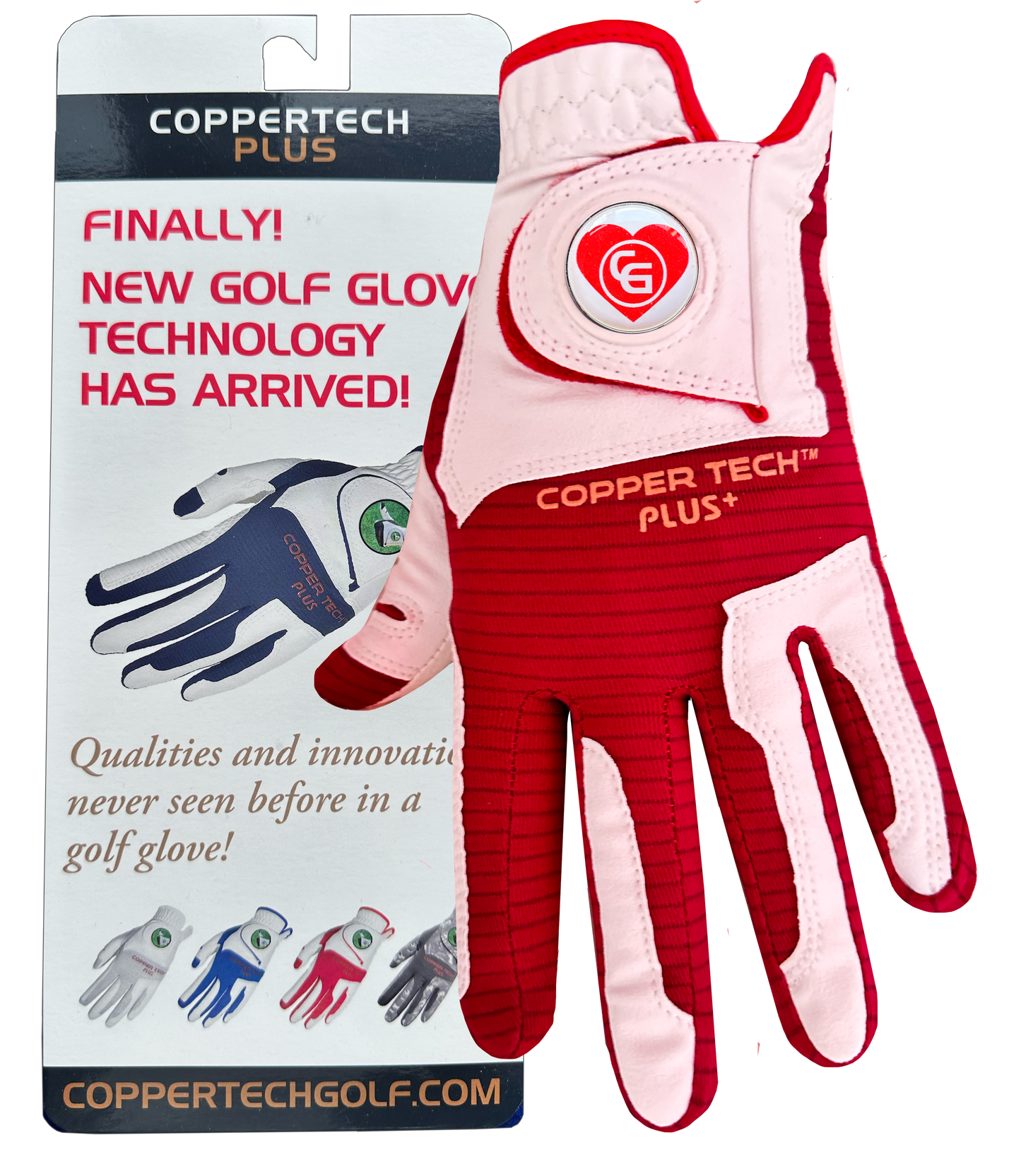 Love to Glove You' Special White/Red Coppertech Plus Glove