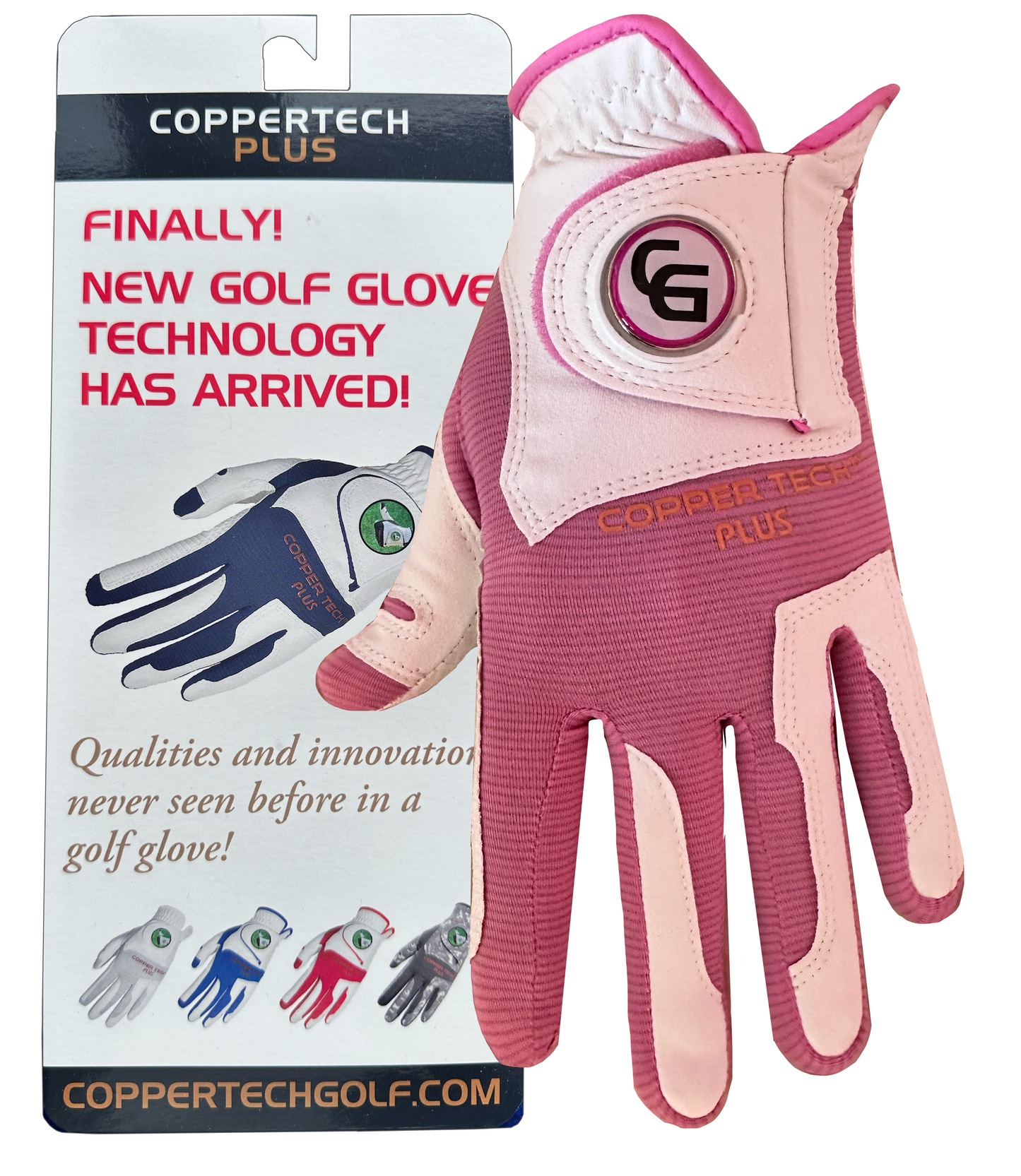 White/Pink Coppertech Plus Glove