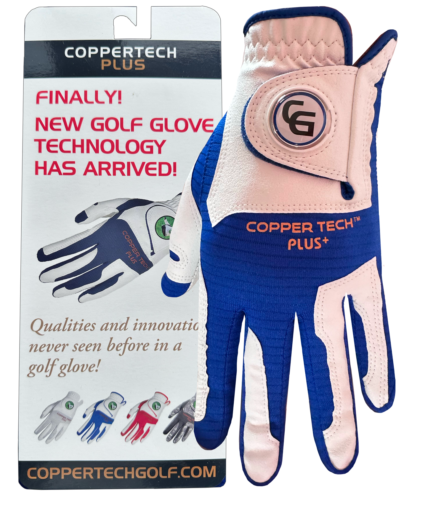 White/Royal Blue Coppertech Plus Glove