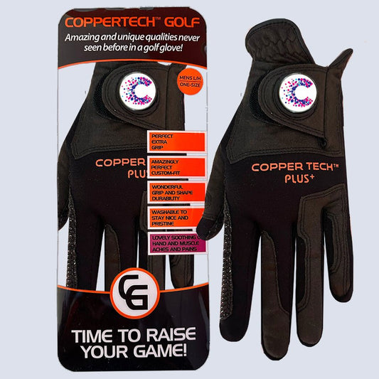 CANCER RESEARCH UK CHARITY BLACK COPPERTECH PLUS PREMIER GRIP GOLF GLOVE