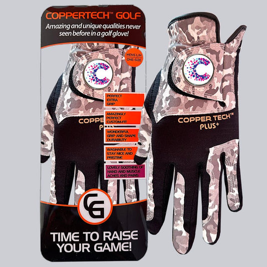 CANCER RESEARCH UK CHARITY CAMOUFLAGE COPPERTECH PLUS PREMIER GRIP GOLF GLOVE