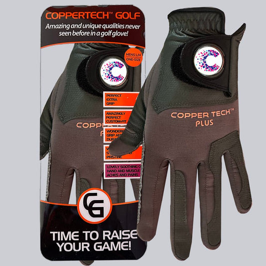 CANCER RESEARCH UK CHARITY CHARCOAL/ GREY COPPERTECH PLUS PREMIER GRIP GOLF GLOVE