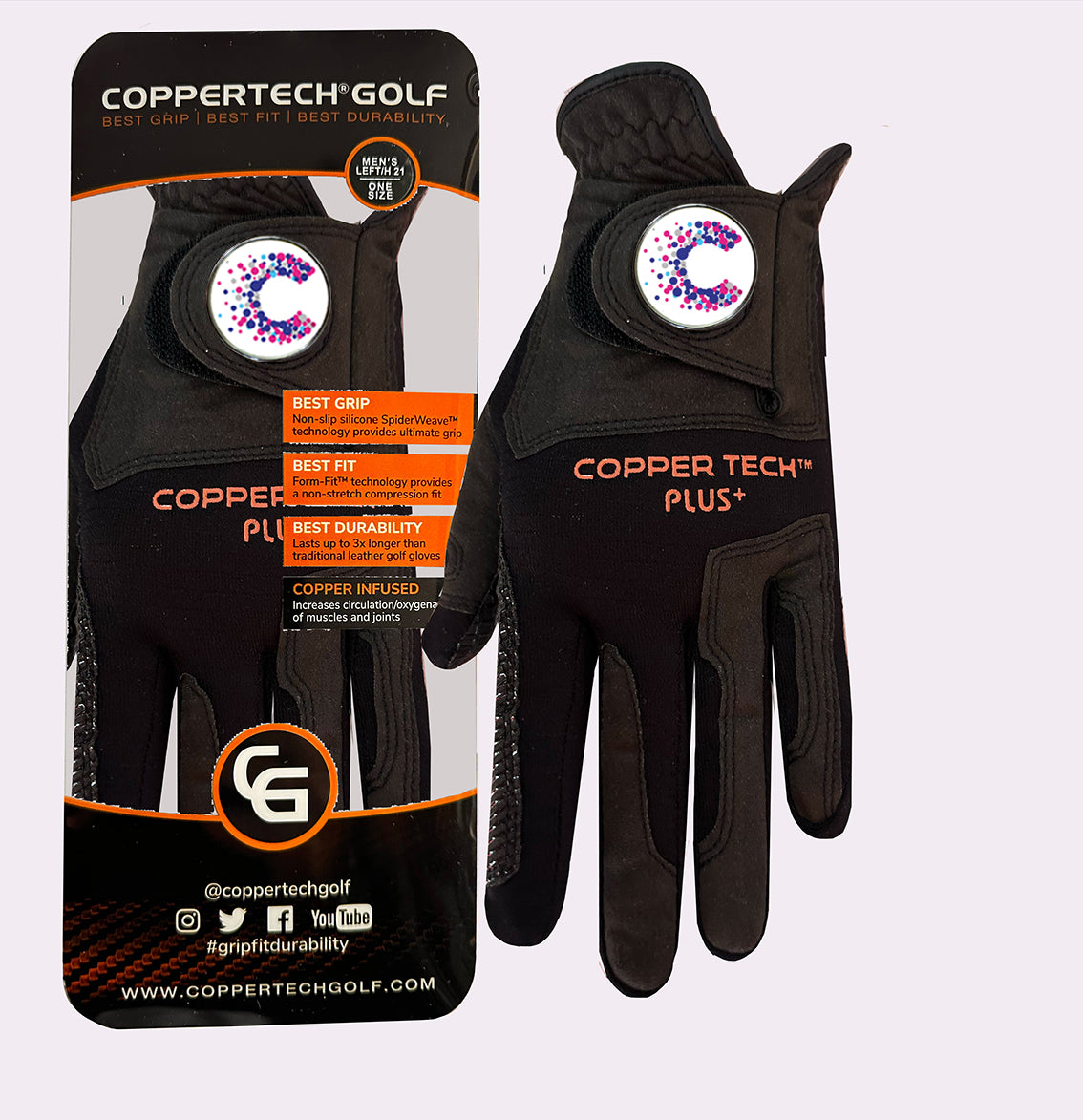 CANCER RESEARCH UK CHARITY BLACK GOLF GLOVE