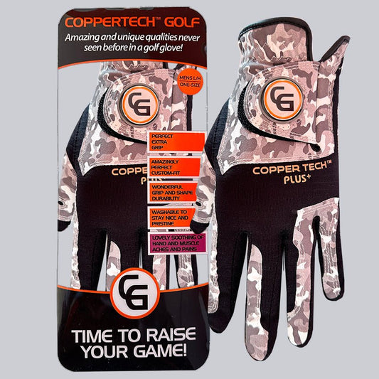 CAMOUFLAGE COPPERTECH PLUS PREMIER GRIP GOLF GLOVE