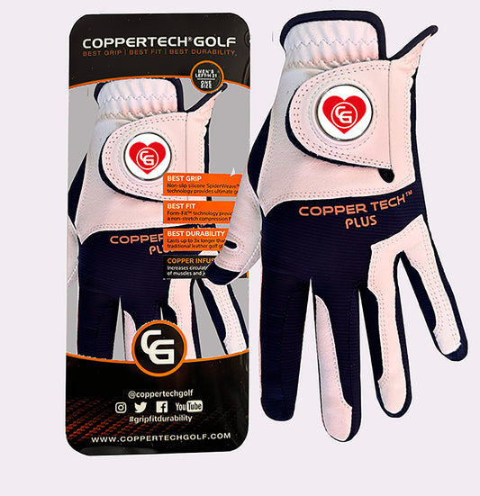 'LOVE TO GLOVE YOU' SPECIAL WHITE/NAVY COPPERTECH PLUS GLOVE