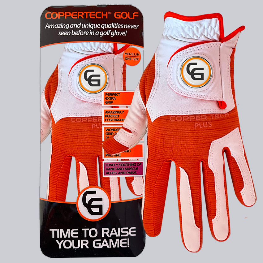 WHITE/ORANGE COPPERTECH PLUS ELITE GRIP GLOVE