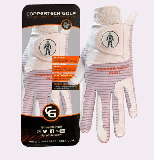 PROSTATE CANCER UK CHARITY WHITE/WHITE COPPERTECH PLUS GLOVE