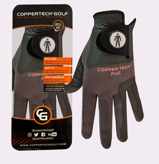 PROSTATE CANCER UK CHARITY CHARCOAL/GREY COPPERTECH PLUS GLOVE