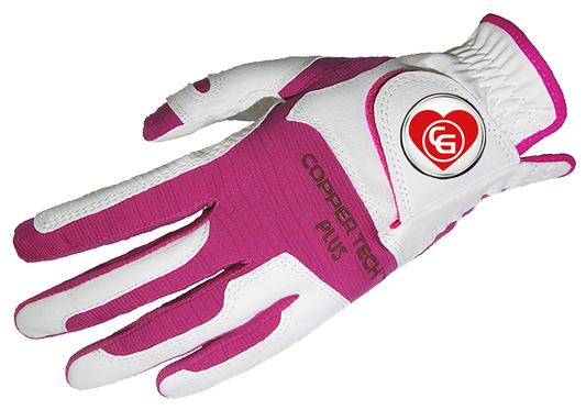 'Love to Glove You' Special White/Fuschia Coppertech Plus Glove