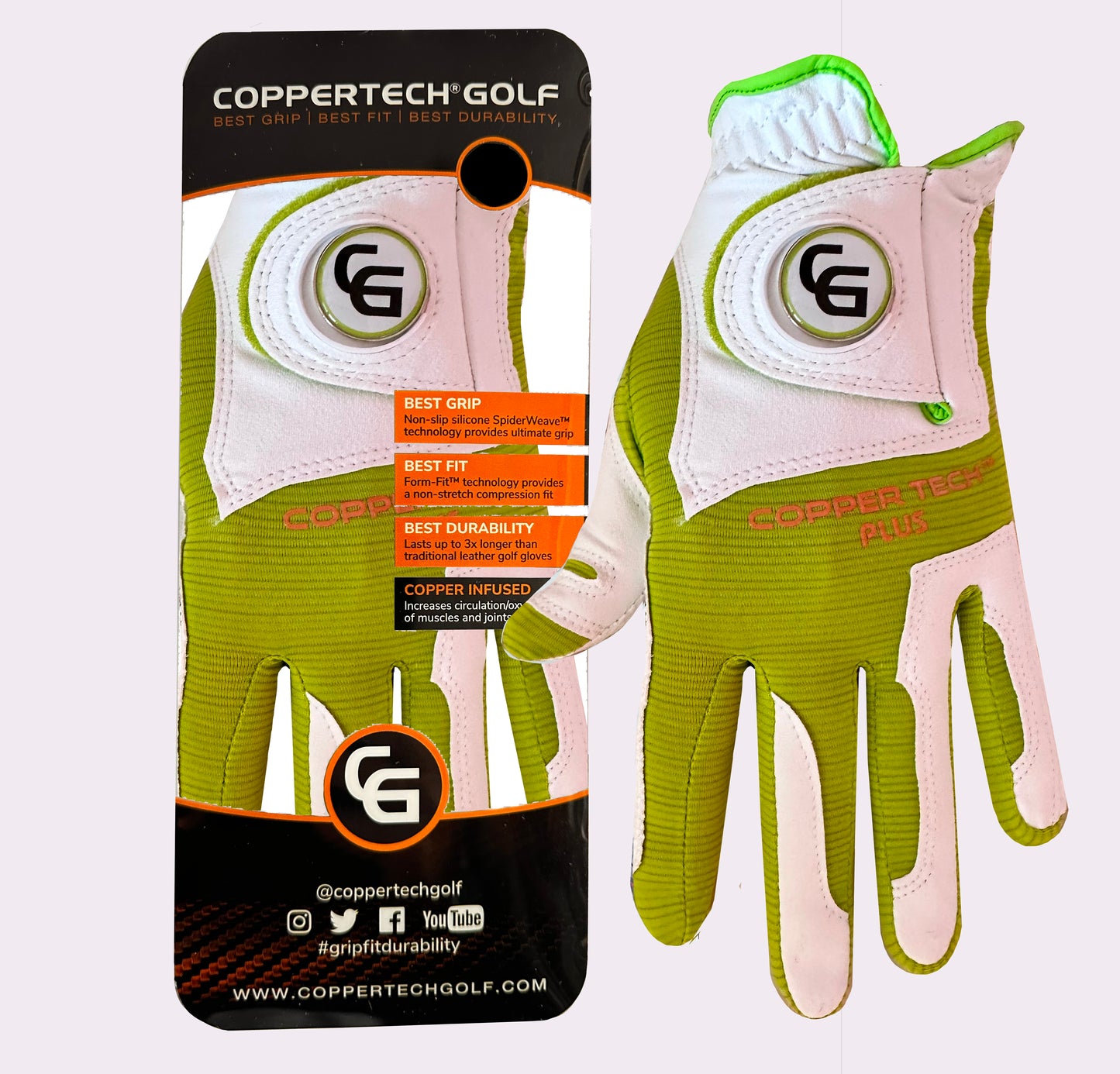 White/Lime Coppertech Plus Glove